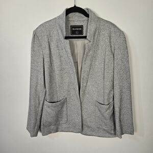 BlankNYC Open-Front Blazer Gray, Textured, Size L